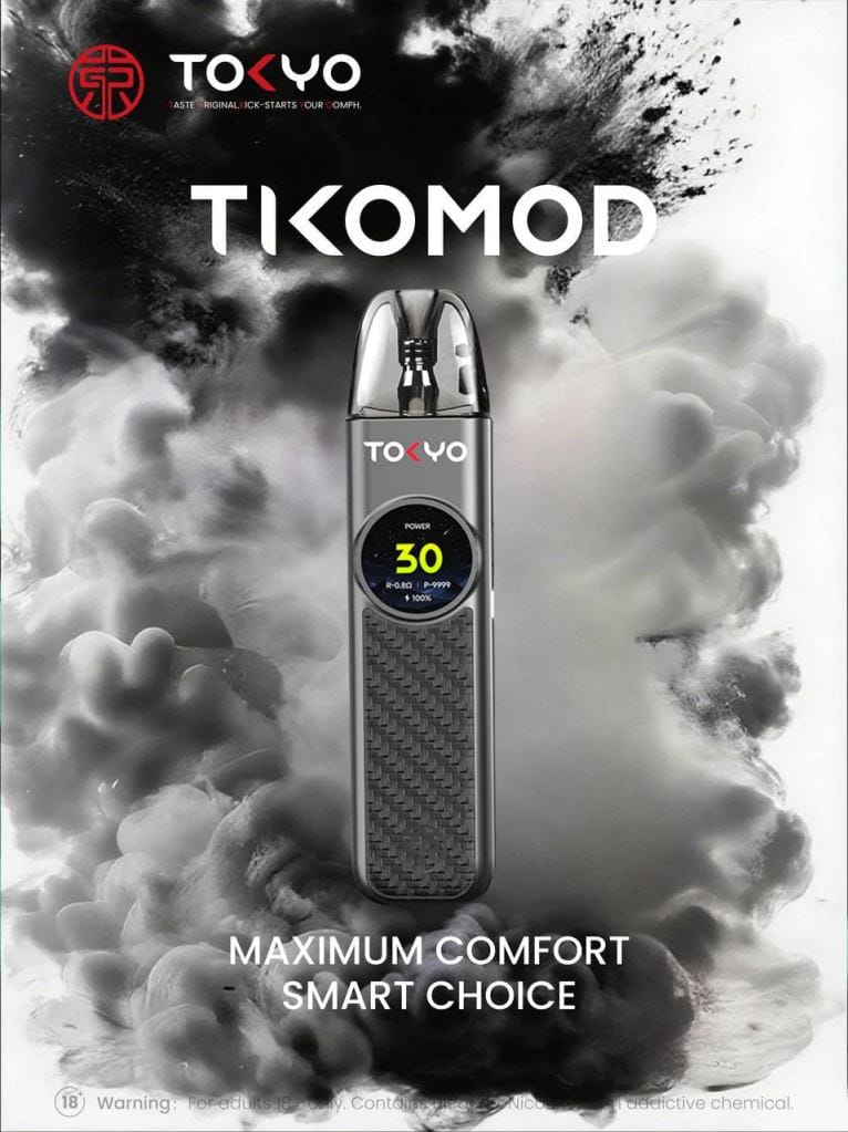 東京帝刻 TIKOMOD 灌油式主機 0.71吋冷光螢幕 5-30W 可調功率 空