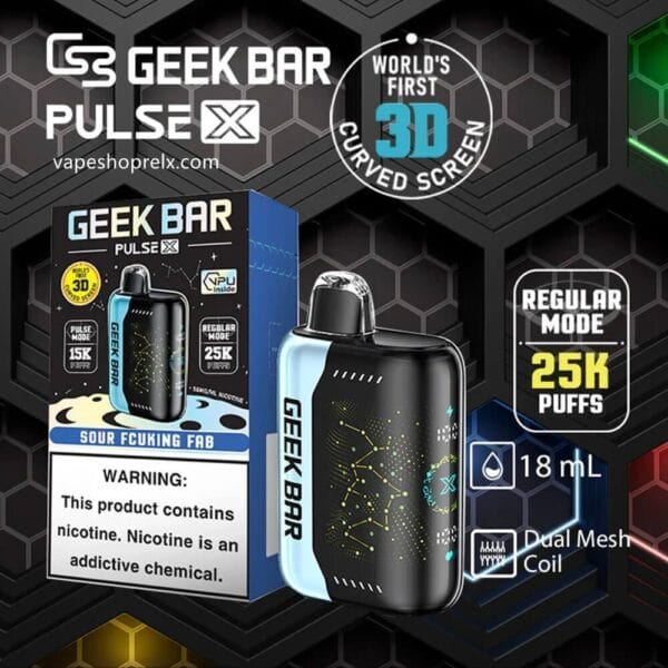 GEEK BAR PULSE X 星空 25000口 一次性電子煙｜曲面智慧螢幕｜雙模式可調節大煙霧款